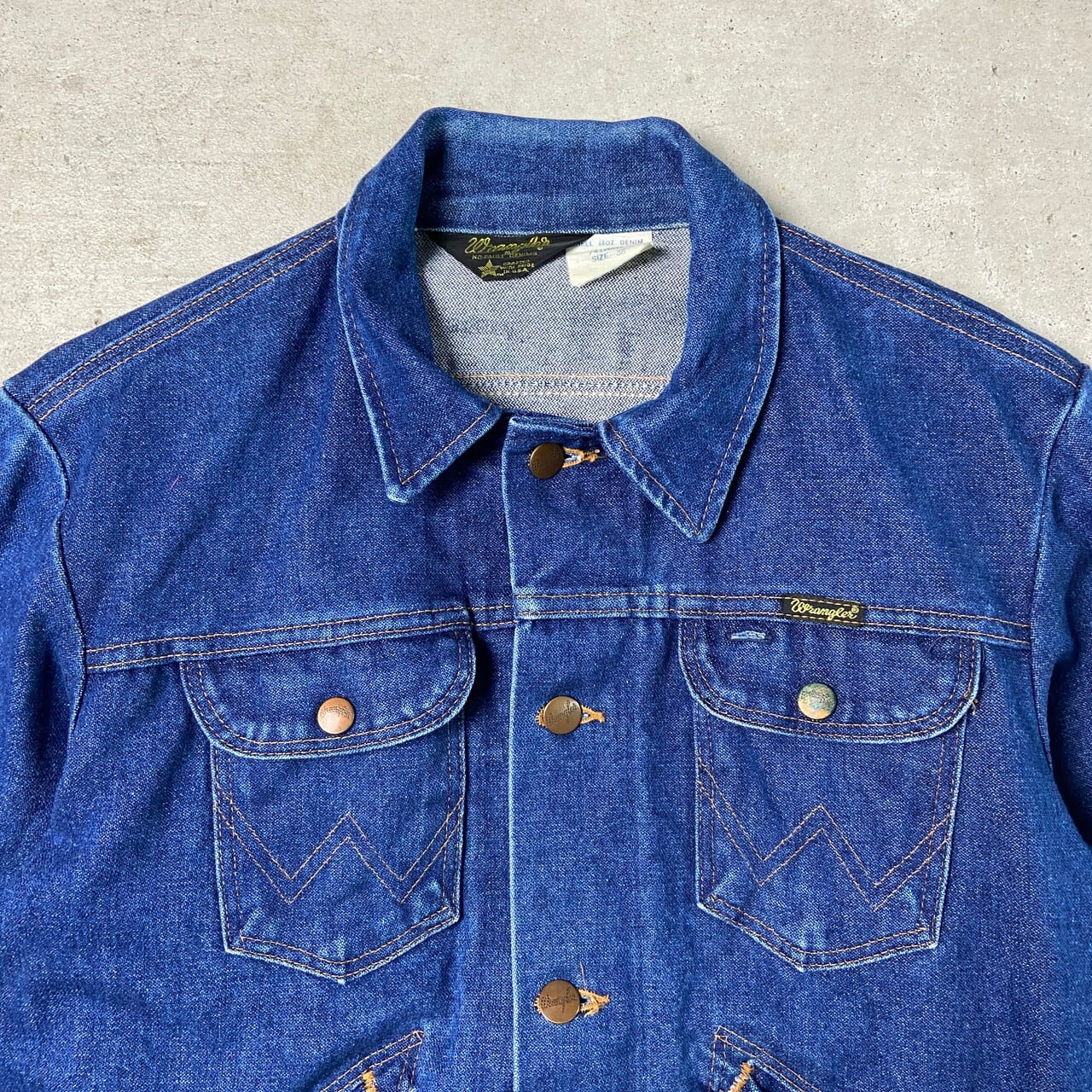 70~80年代 Wrangler ラングラー デニムジャケット 74126NV メンズM相当 