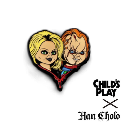 【HANCHOLO/ハンチョロ×チャイルドプレイ】CHUCKY$RIDE OR DIE E PIN ピンバッチ / / 14393