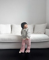 〖取寄〗韓国子供服 / 26winter / ko and ko / ボーダー ジップアップパーカー / キッズ服 *XXS~L*