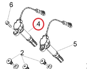 Aprilia 09～22 RSV4/Tuono 1000 /1100 HT coil short cable 857084