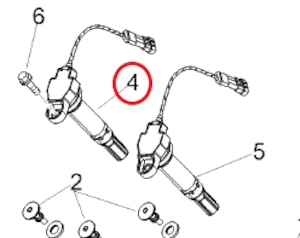 Aprilia 09～22 RSV4/Tuono 1000 /1100 HT coil short cable 857084