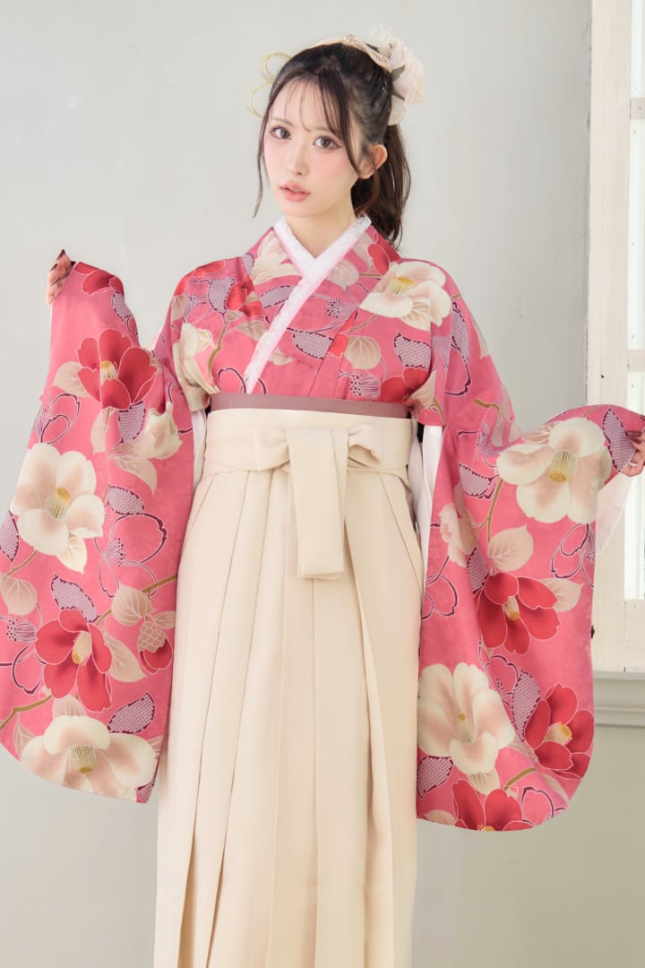 【袴3点SET】江戸の春祭り(ピンク)42CL/IV