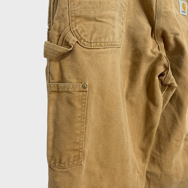 90s USA carhartt ダブルニーダックペインターパンツ 茶系 W38