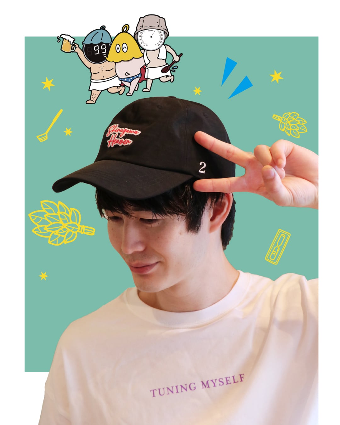 2周年記・数量限定】Shinagawa Heaven キャップ | 品川サウナ｜公式