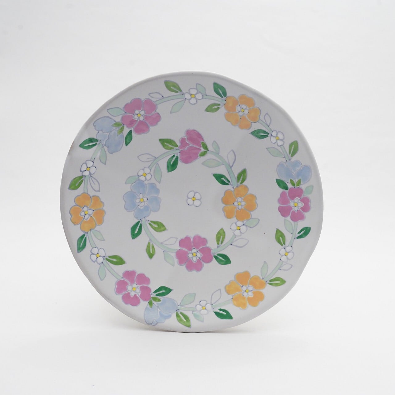 【木村扶由子】ケーキ皿 ポーチュラカ 2-A