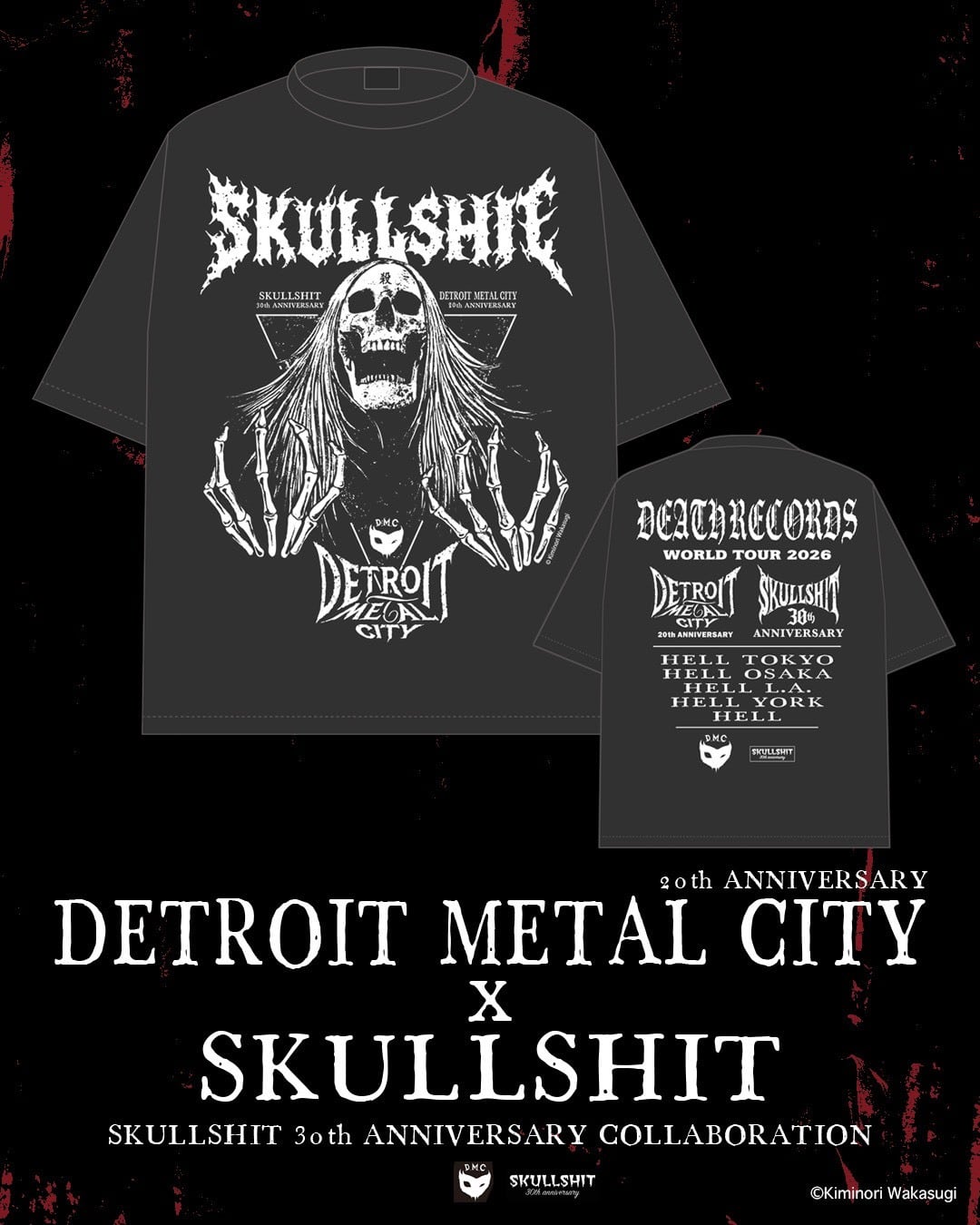 SKULLSHIT × デトロイト・メタル・シティ コラボレーション Tee
