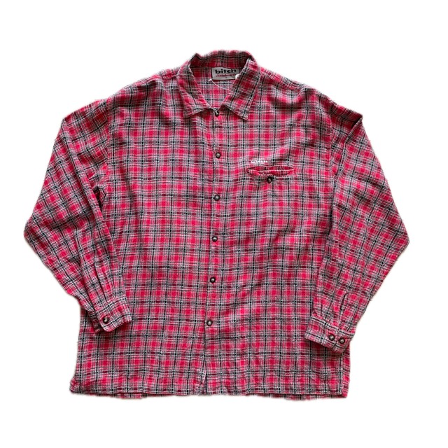 90's bitch skateboards check shirt 古着 us古着 ネルシャツ ビッチ