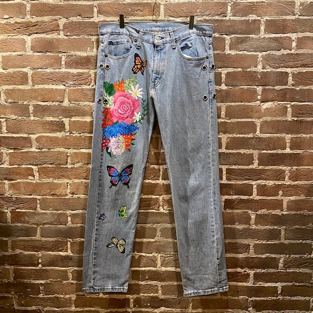 【Caka act3】"Levi's 505" Paint Custum Denim Pants