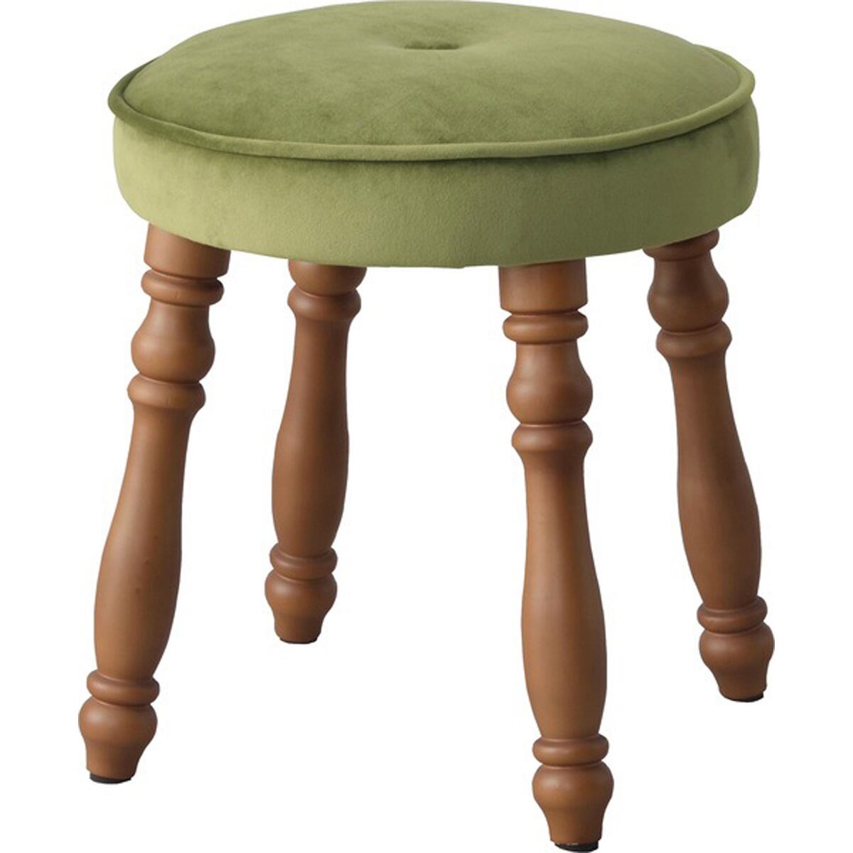 スツール ベロア クラシック 北欧 カフェ おしゃれ アンティーク調 グリーン グレー アイボリー ピンク