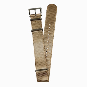 DELUXE NYLON NATO TYPE WATCH STRAP /  Light Brown color