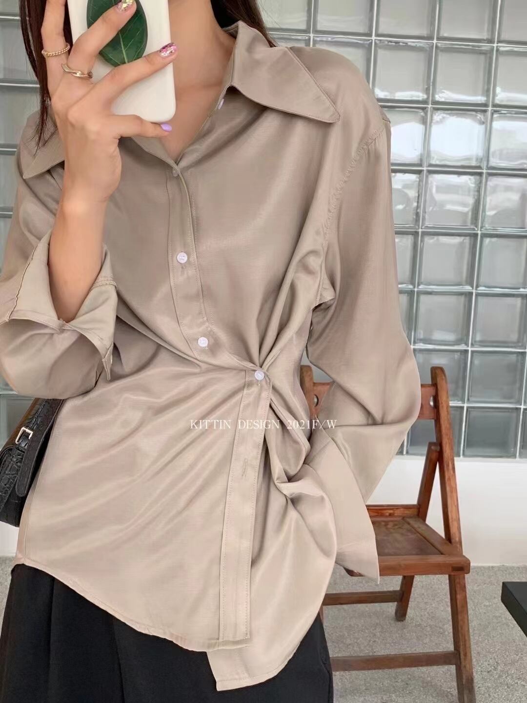 艶感デザインブラウス　AJ2085-770