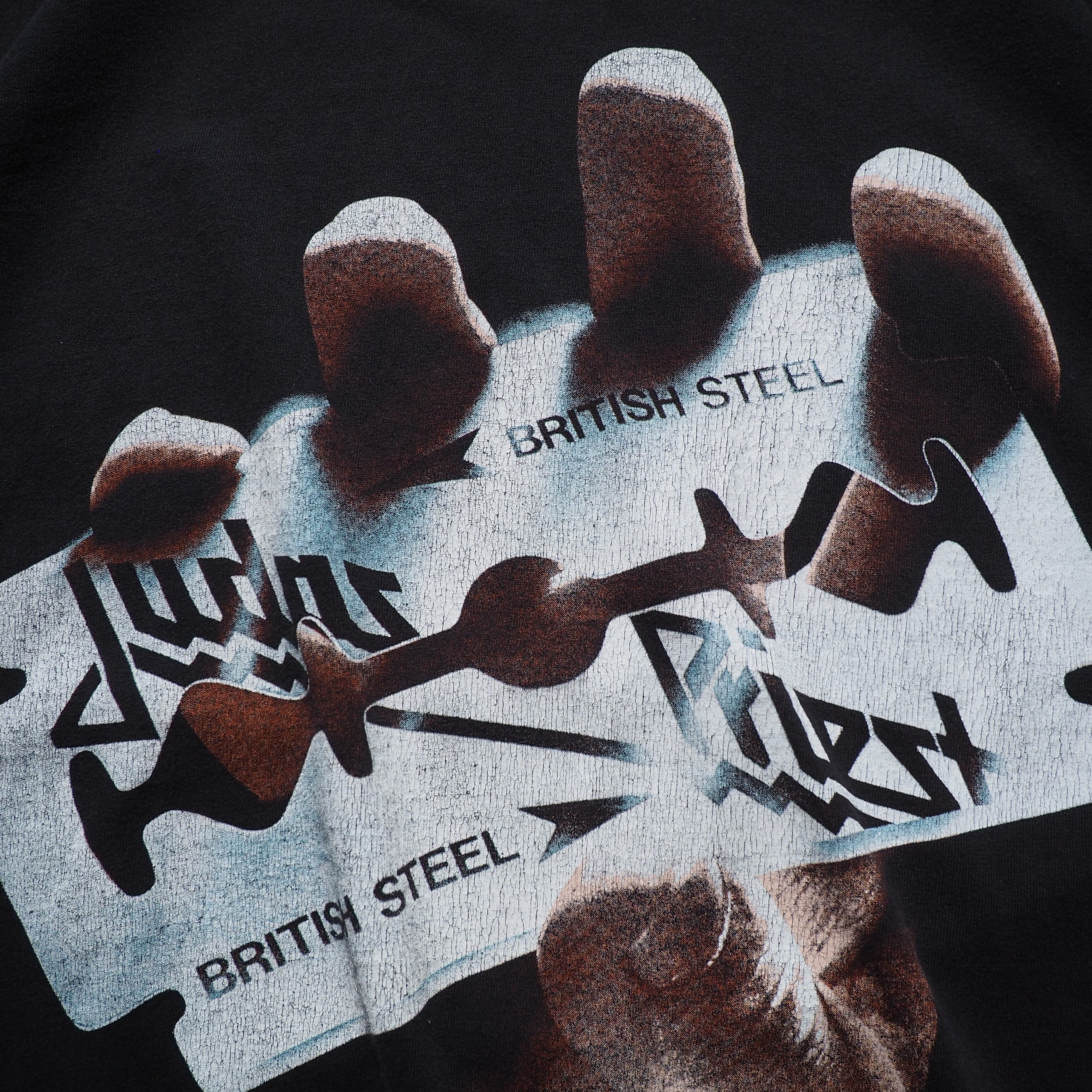 2005s ” Judas priest ” World tour graphic printed Black loose Tee