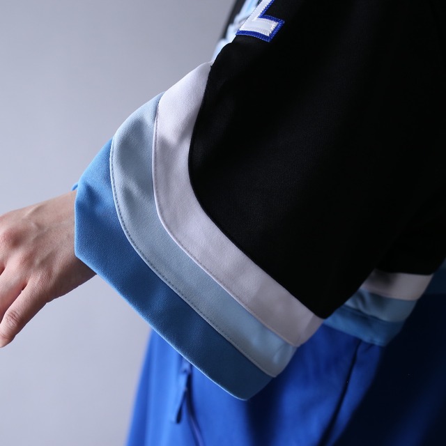 "FUBU" XXXL super over silhouette warmup basketball s/s jacket