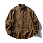 Patch Pocket Long Sleeve Oversized Shirt ◇2color H0861