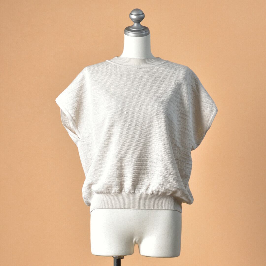 evam eva エヴァムエヴァ cotton paper yarn vest コットンペーパー糸