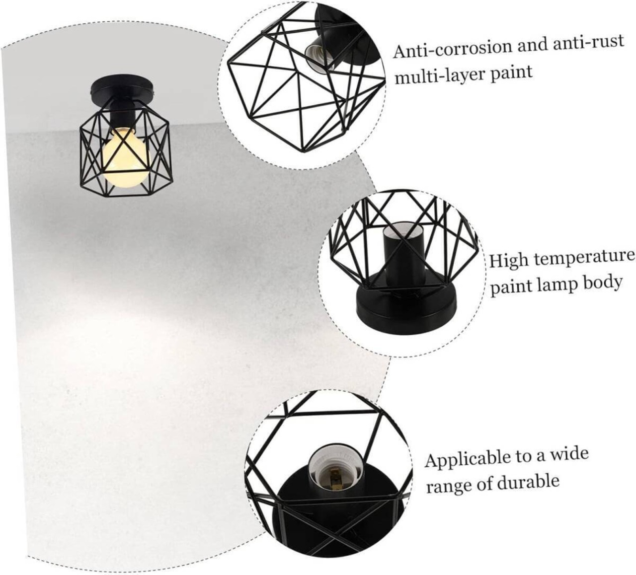 シーリングランプ モダン ペンダントライト E27 簡単取付 レトロ 天井電球 エレガント ランプ シーリングライト 家庭用