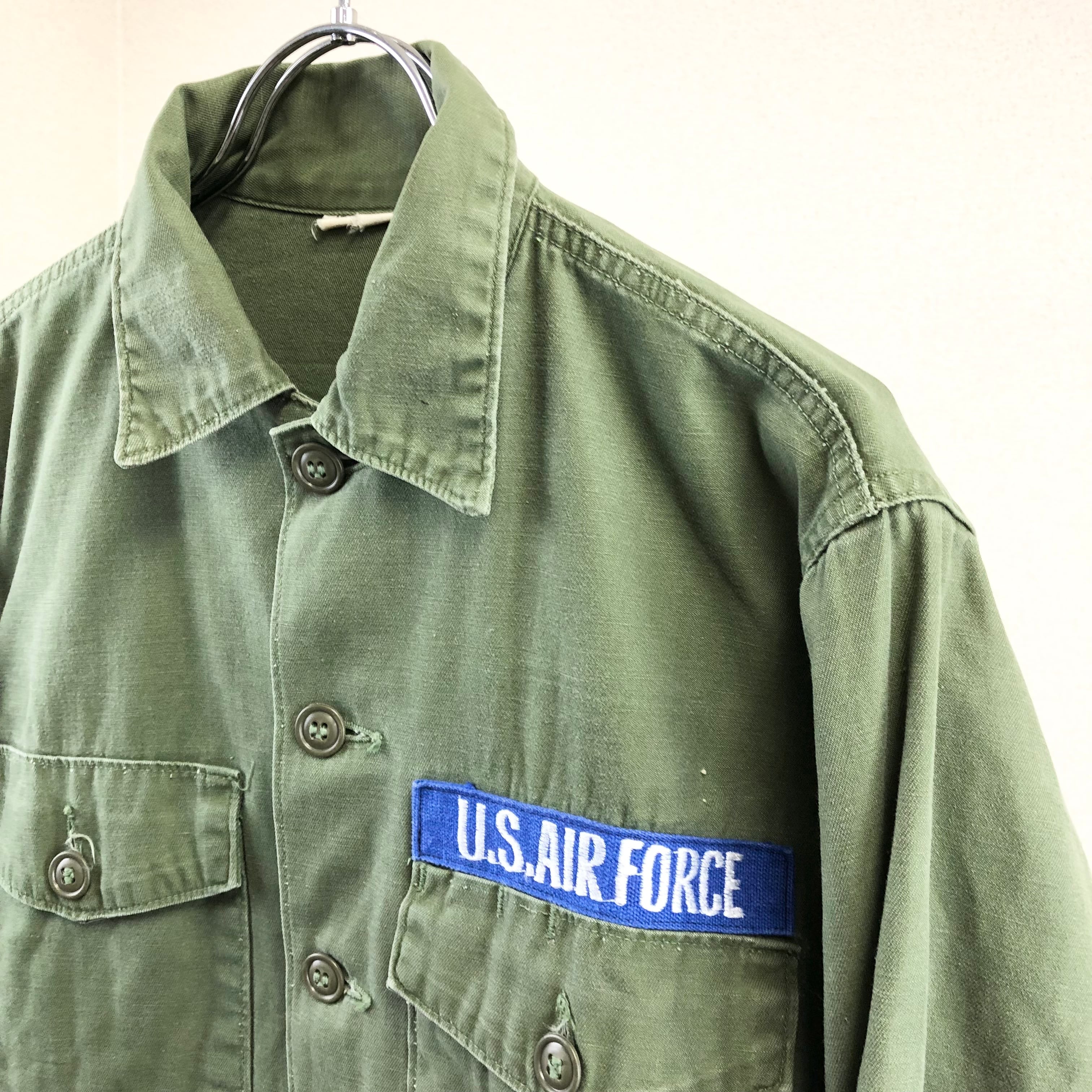60s US ARMY 』 ワッペンミリタリー ユーティリティ シャツ USED 古着