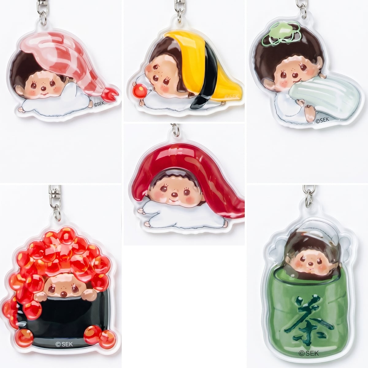 フルコンプ】 モンチッチ お寿司もんちっち ぷっくりアクリル