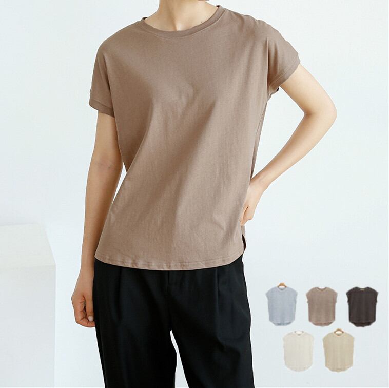 Tシャツ 2022年春新作 人気シャツ 半袖シャツ tシャツ レディーストップス 不規則デザイン