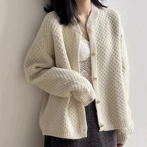 ニット 柄 編み カーディガン 10350