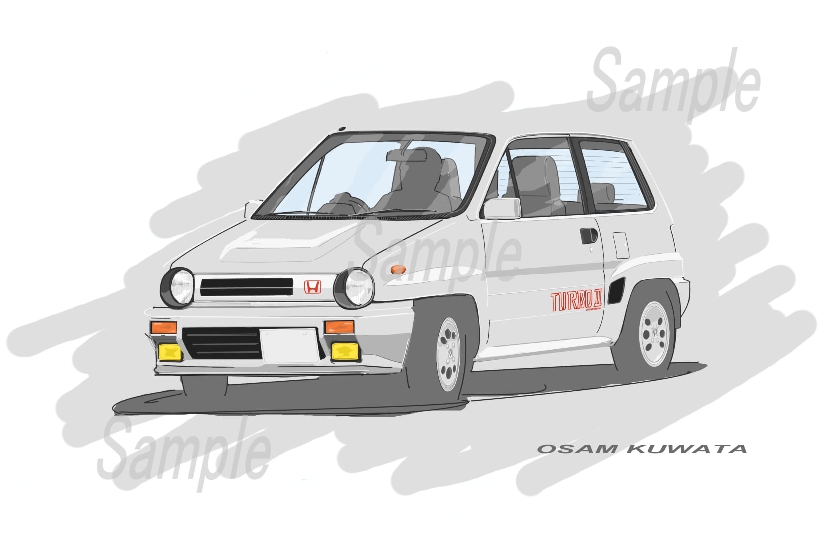 イラスト ホンダ シティ A4サイズ | osamart
