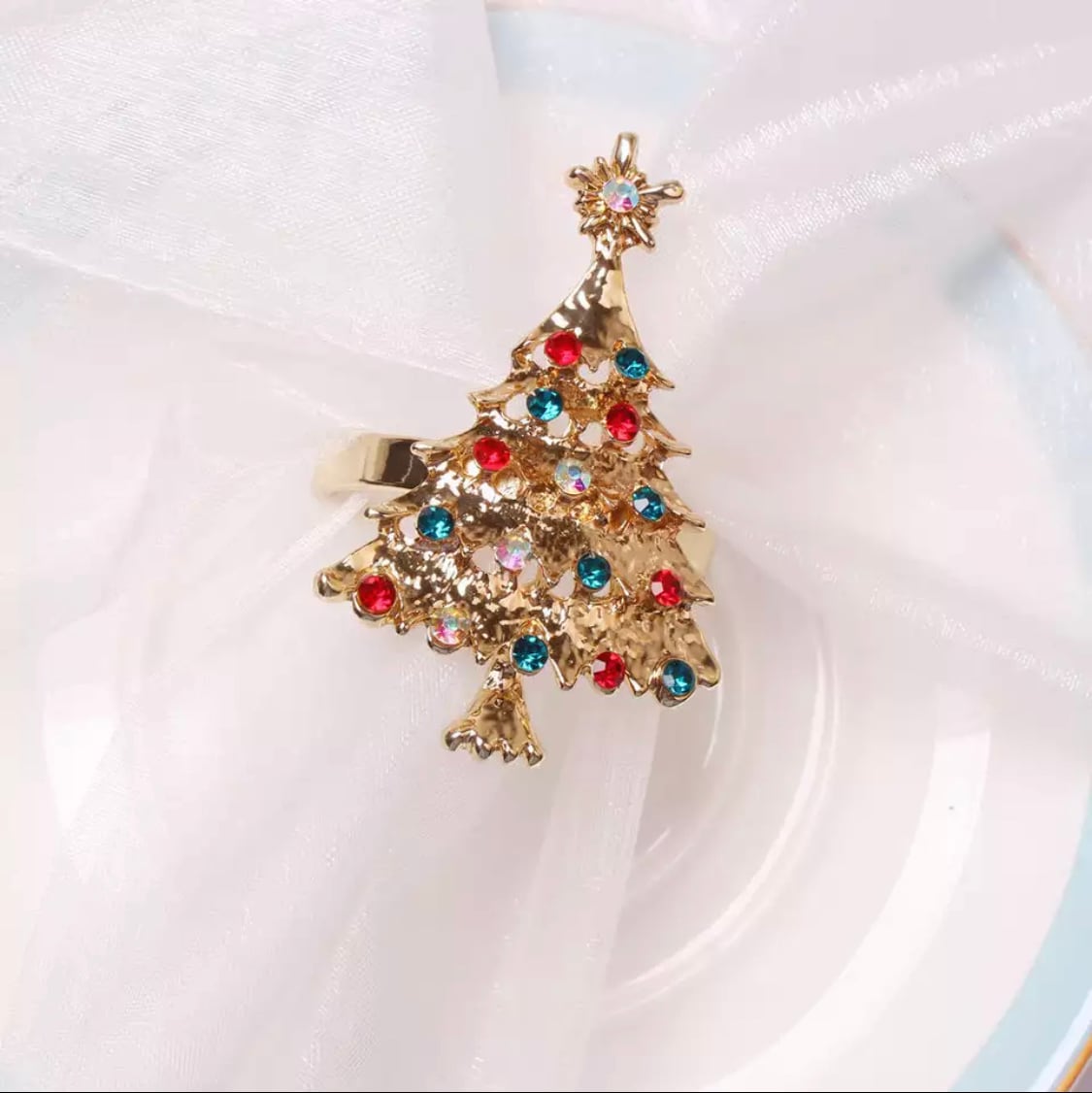 即納あり】ナプキンリング ゴールドクリスマスツリー | Blanchechou