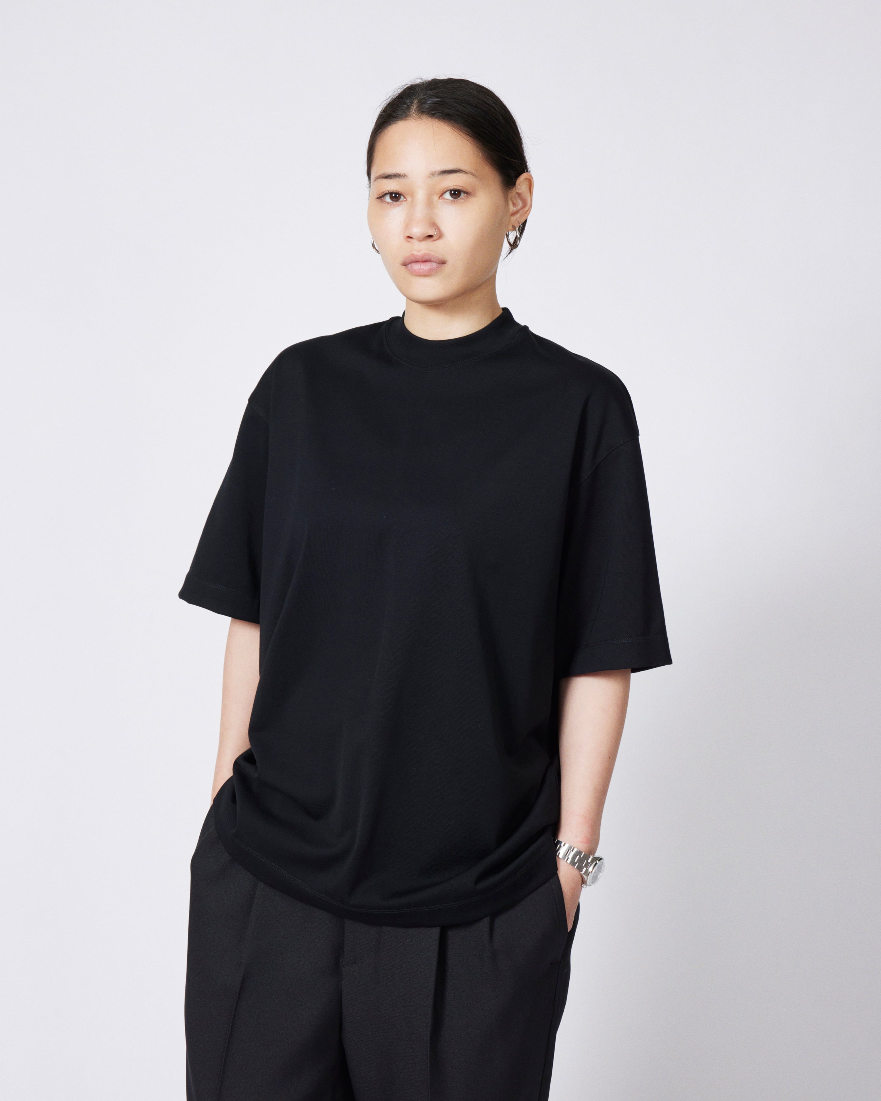 everyone luxury cotton short sleeve tee shirt (BLACK) | everyone