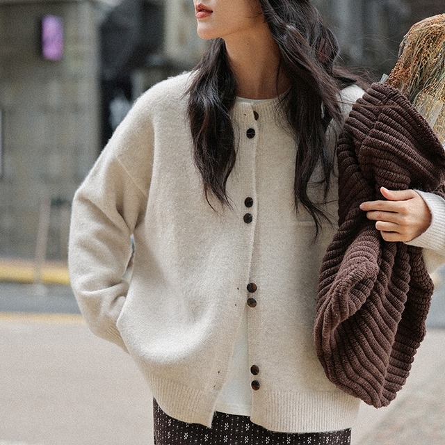 knit cardigan　j-0237