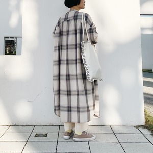 Waffle check dress (off-white)