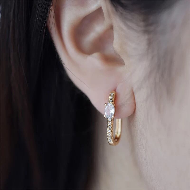 金アレ対応 ジルコニアフープピアス (088)