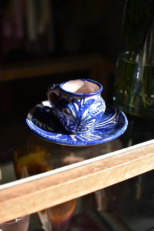 Teruel Spain Vintage Pottery Cup & Saucer /スペイン テルエル陶器カップ&ソーサー