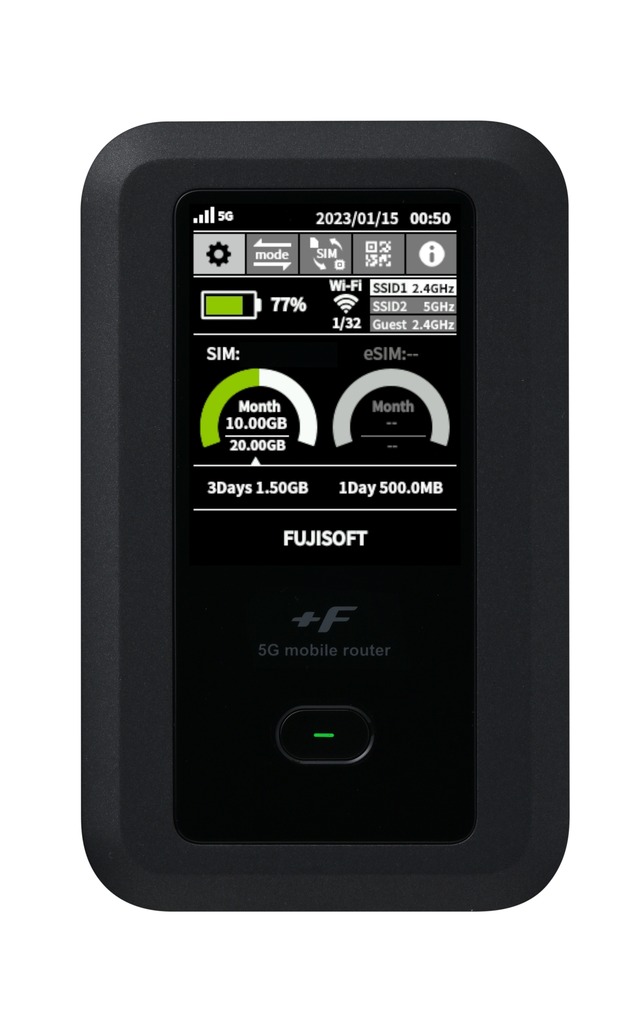 【5G対応】富士ソフト　+F FS050W （当社限定特典 メーカー純正ACアダプター PD対応USB充電ケーブル付き）