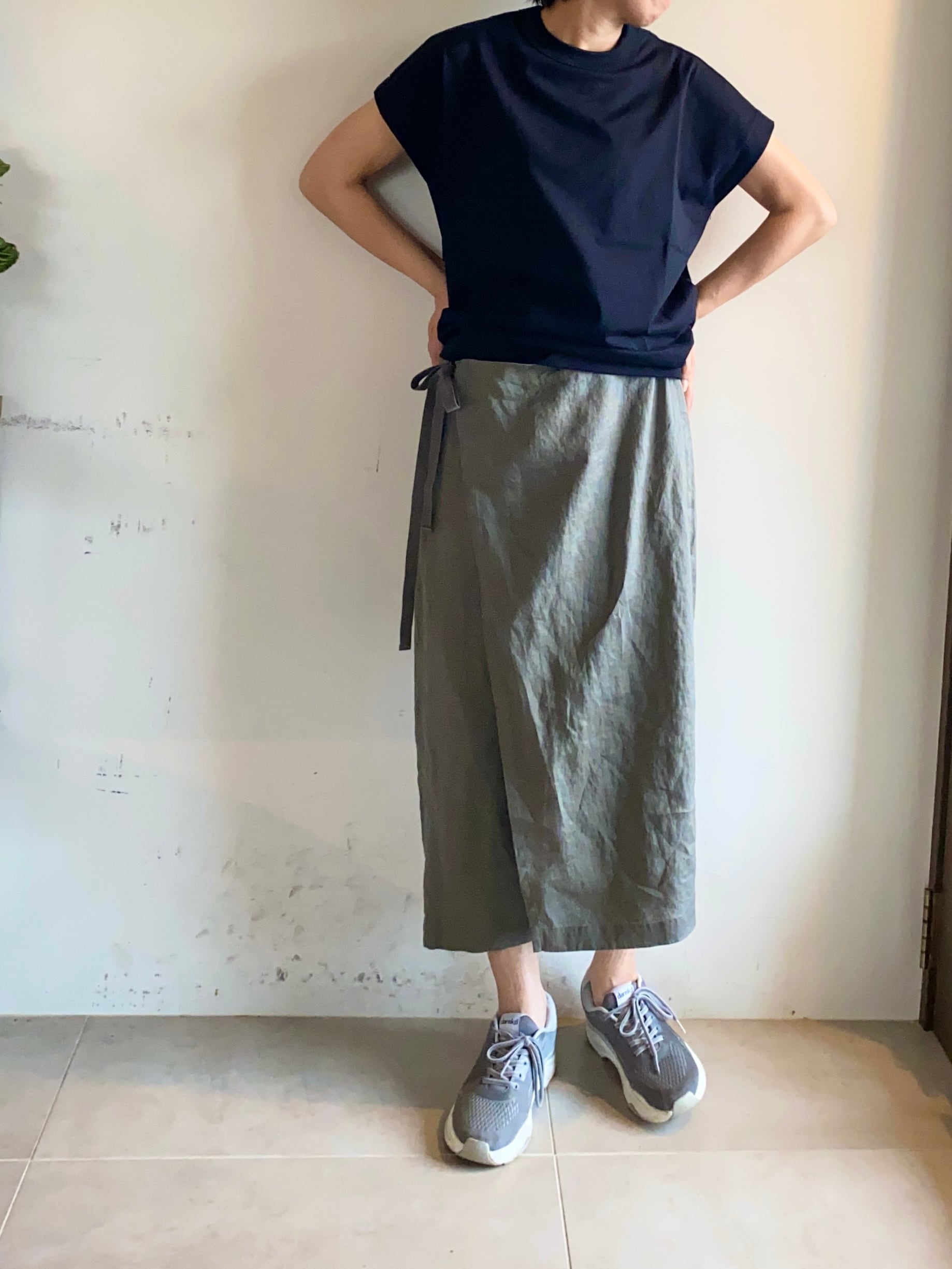 新作TRAVAIL MANUEL フレンチリネンキャンバス ラップパンツ TRAVAIL MANUEL ブリーズリネン・ラップ Pants | Lumiere