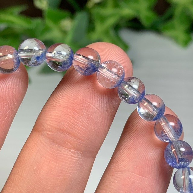 透明度抜群☆デュモルチェライトインクォーツ・ブレスレット