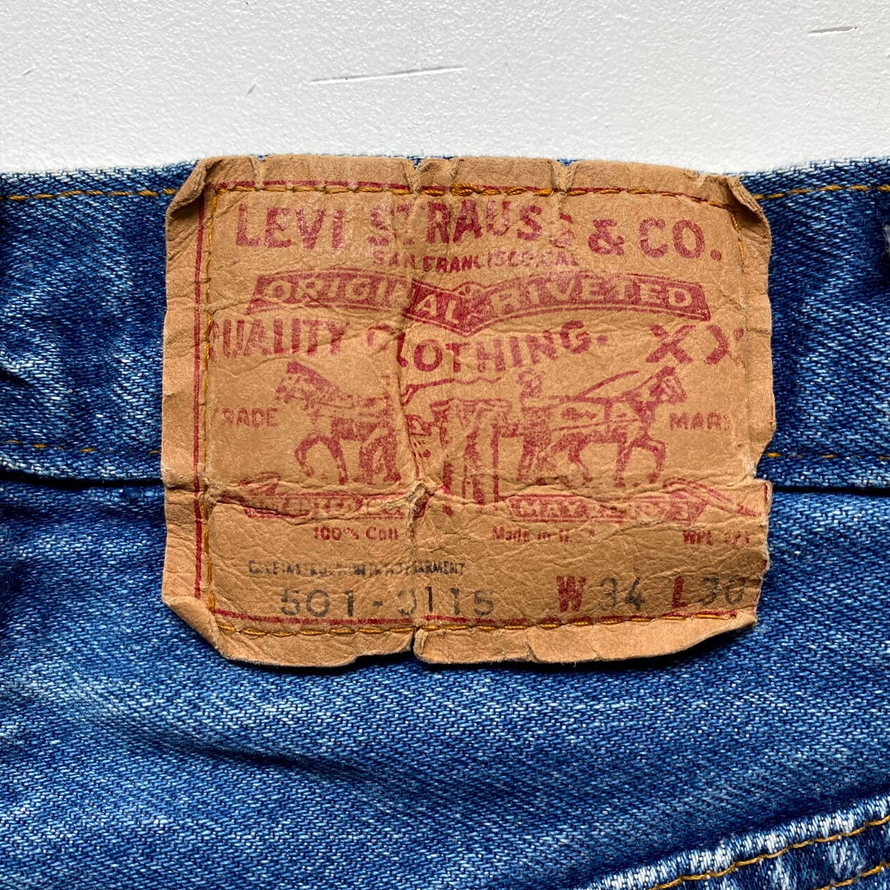 80年代 USA製 Levi's リーバイス 501 ストレート デニムパンツ ジーンズ W34 L30 メンズ 古着 80s ビンテージ  ヴィンテージ 濃色 内股シングル【デニムパンツ】【AL2109】 | cave 古着屋【公式】古着通販サイト