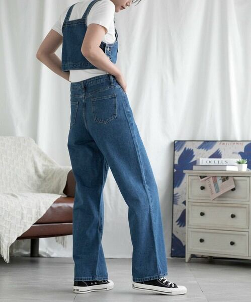 aimoha セパレートオーバーオール セットアップ デニム レディース