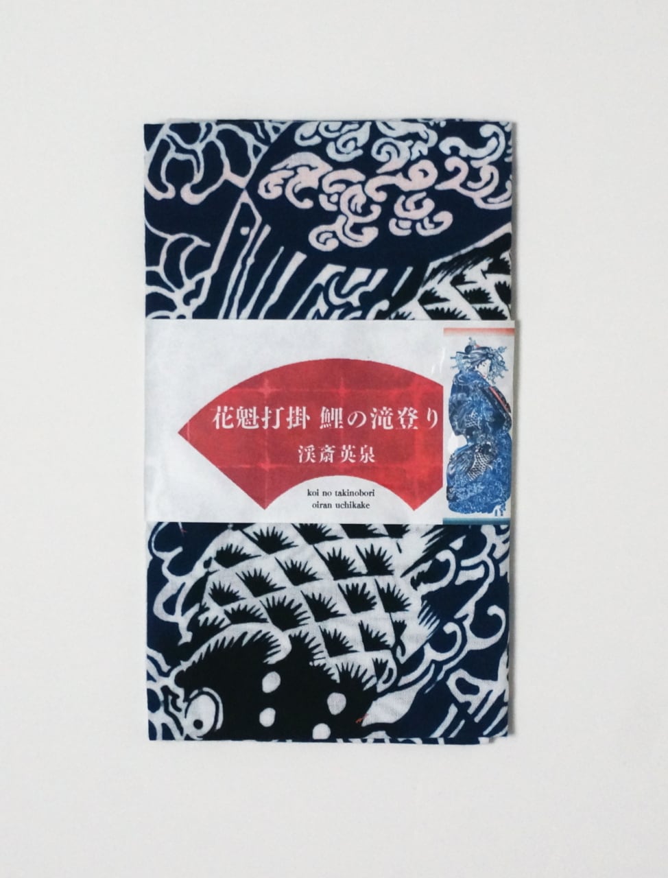 注染手ぬぐい 「溪斎英泉 鯉の滝登り」 [D145] | Rumi Rock Store