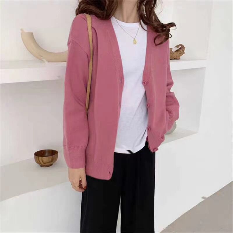 Vネックニットカーディガン