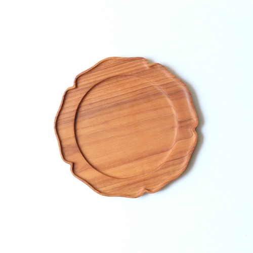 【食器・雑貨】teak plate 輪花L