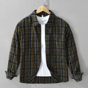 【M-3XL】Block Pattern Long Sleeve Shirt / ブロック パターン 長袖 シャツ