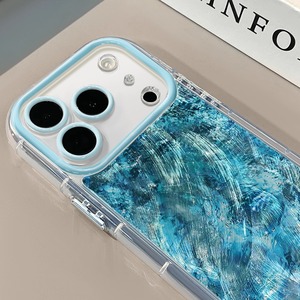 涼しい iPhone17 Pro Maxケース 海 水面 iPhone17 Proケース 波 水色 iPhone16 15Pro保護ケース ライトブルー フェザー iPhone14 13Pro Maxケース ニュアンス 夏 爽やか 韓国 かわいい おしゃれ レディース メンズ ブルー