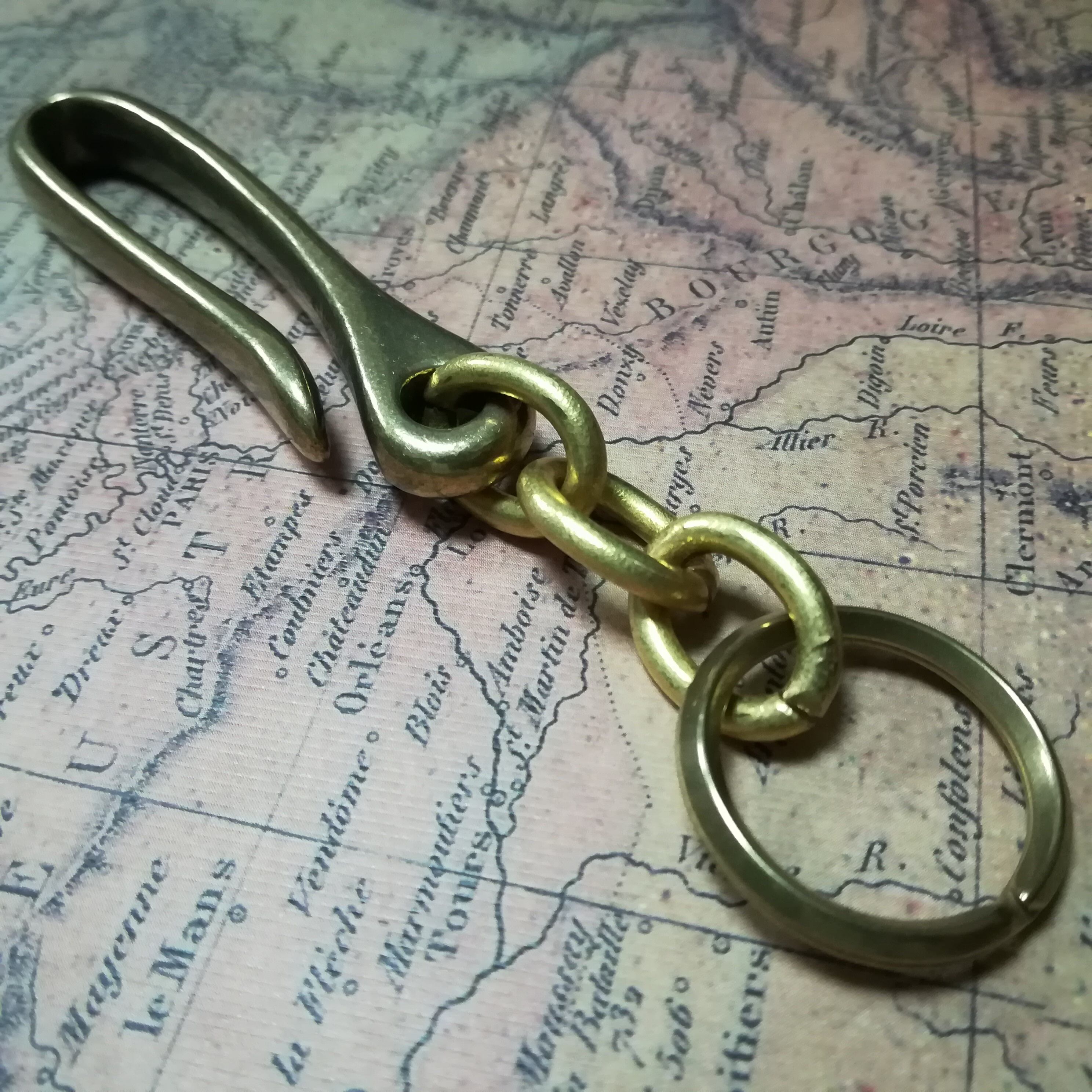 釣り針フック キーホルダー ブラス(真鍮) [ks-f-l] | Aloof web shop