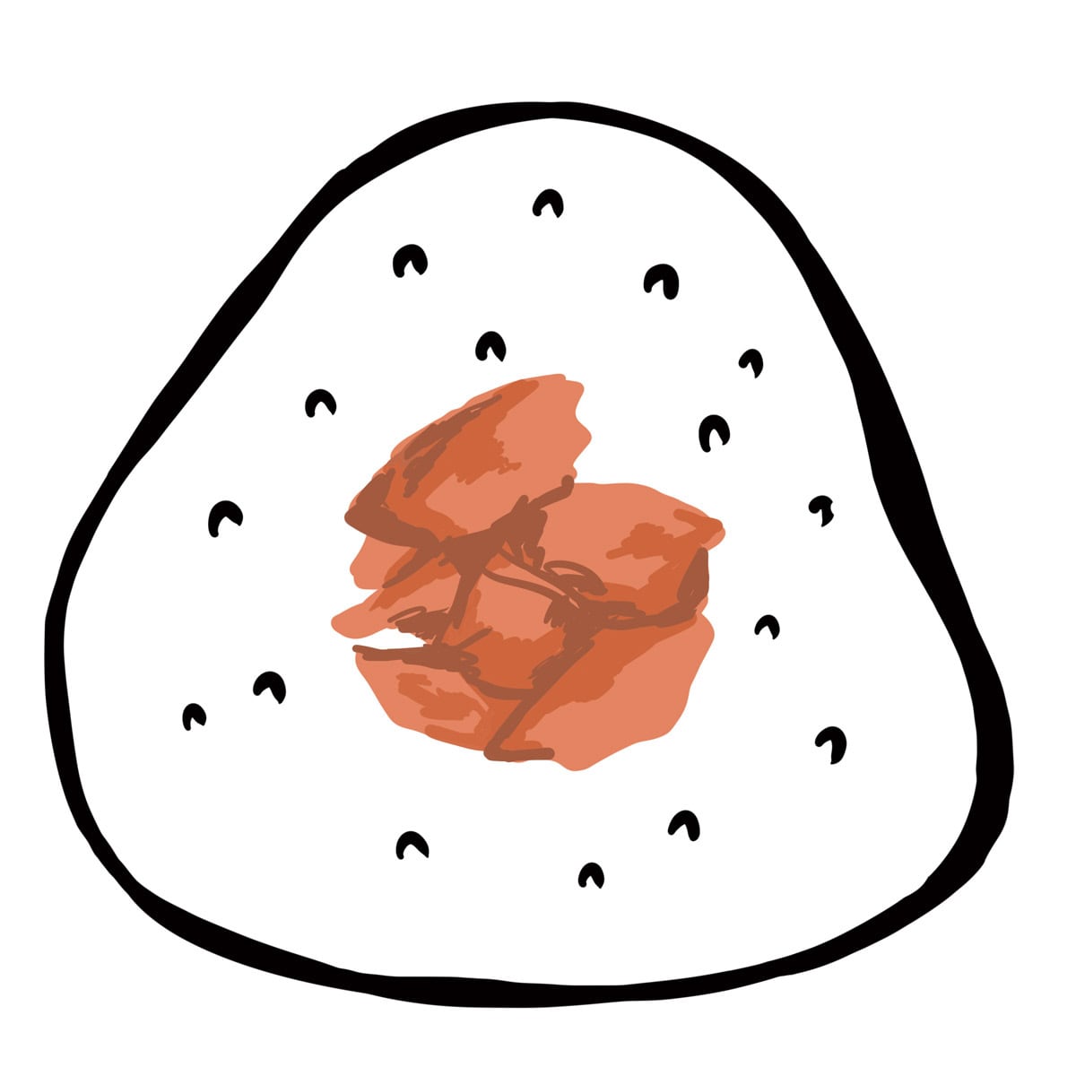 選べるデザイン おにぎり おもしろTシャツ os88 うめ 紅しゃけ いくら ツナマヨ 天むす こんぶ 焼たらこ 明太子