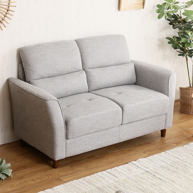 送料無料 ソファ ソファー 2人掛け ハイバックソファ 幅147cm 奥行78cm 高さcm おしゃれ 北欧 おすすめ 二人用ハイバックソファ 2人掛けソファ 二人用ソファー グレー Le Fika レフィーカ