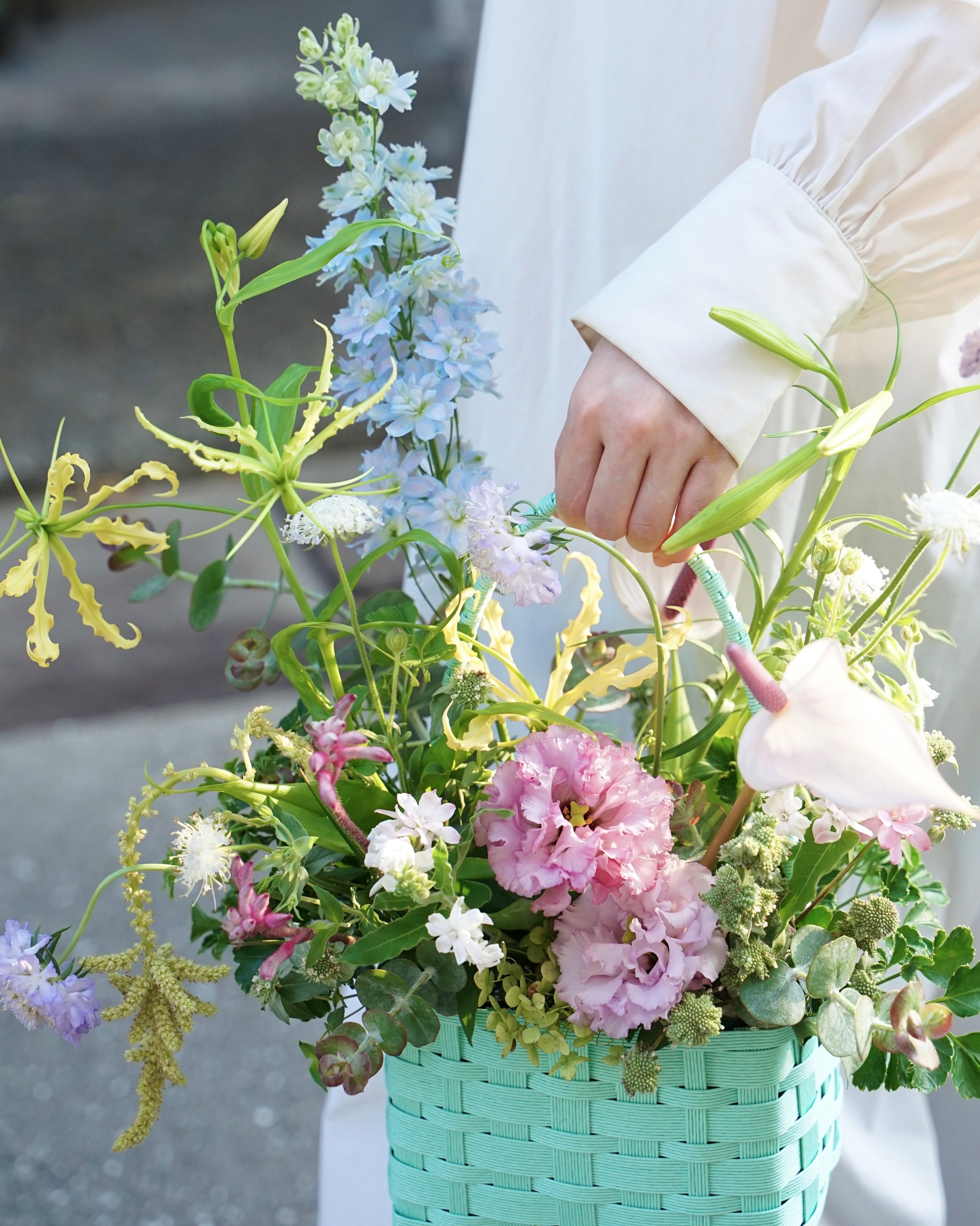 花束・アレンジメント matomito color basket flower M/カラーバスケットフラワー アレンジメント M