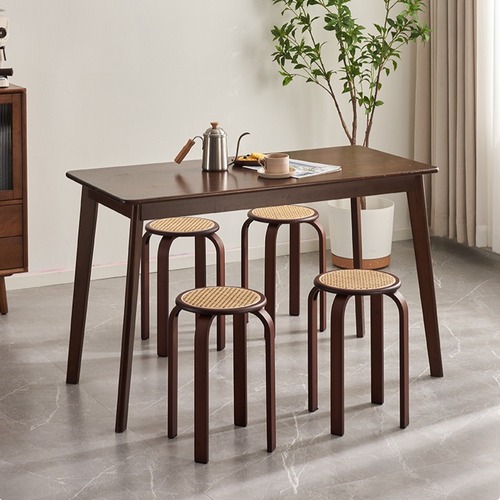 丸 スツール 45.4cm 木製 椅子 ナチュラル カントリー 北欧 ダークブラウン おしゃれ 可愛い リビングルーム 軽量