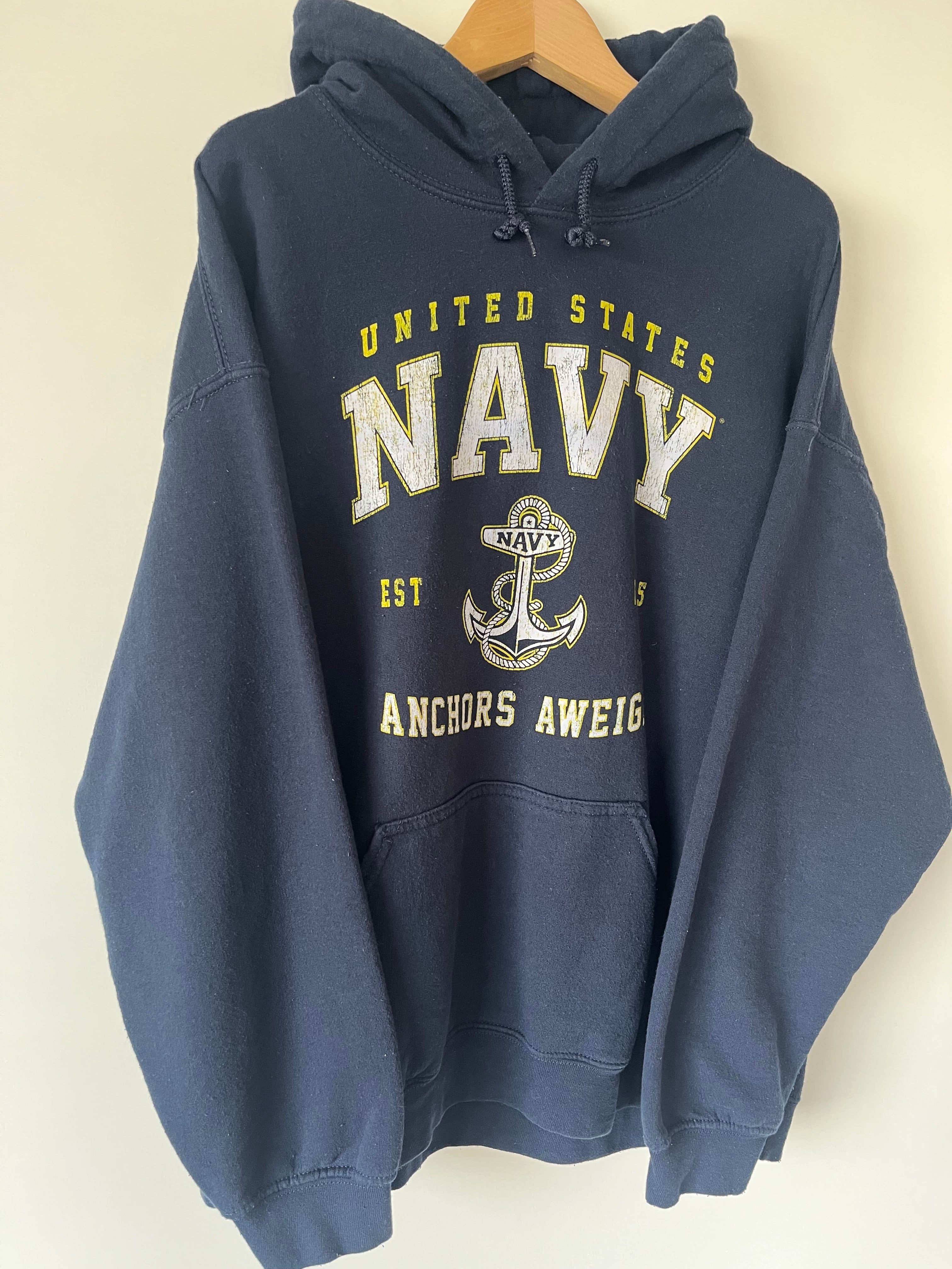 古着 スウェットフーディー  NAVY