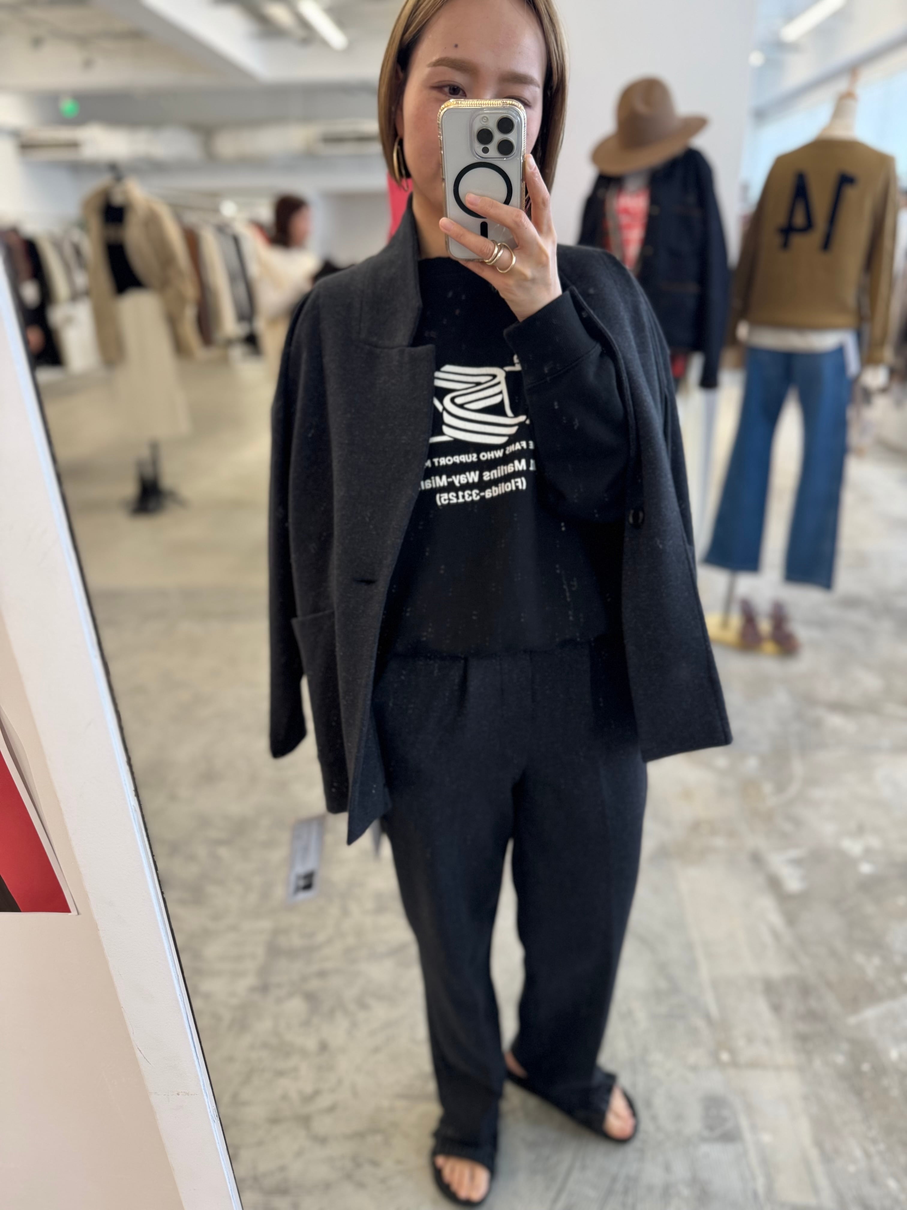 【LEMELANGE】ウールコットンロングテーラードジャケット 8551801