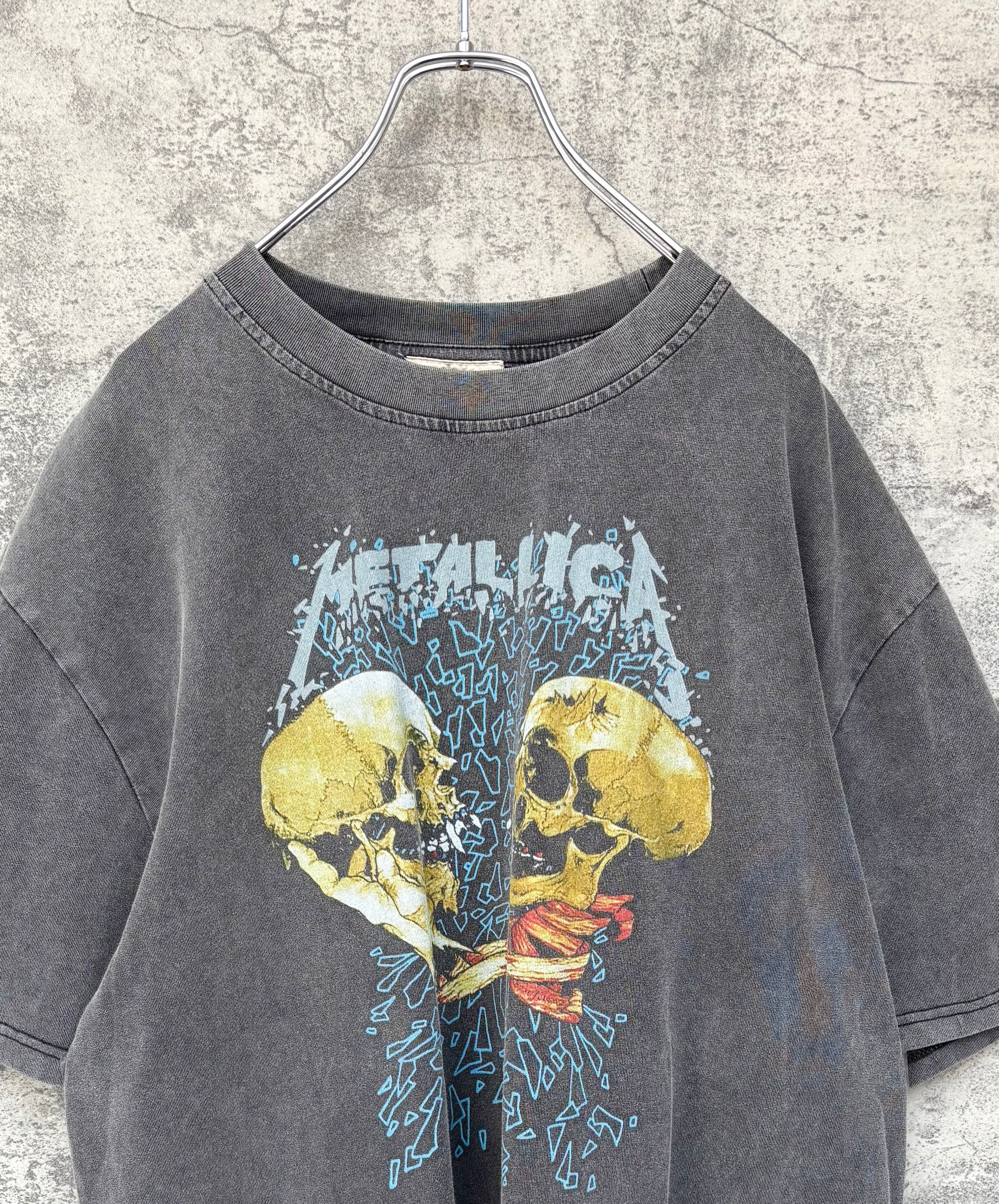 新品 METALLICA メタリカ　バンドTシャツ 両面ロゴ ピグメント