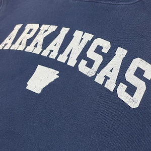 【STATE OF MINE】ARKANSAS アーカンソー州 アーチロゴ プリント パーカー スウェット フーディー hoodie L us古着